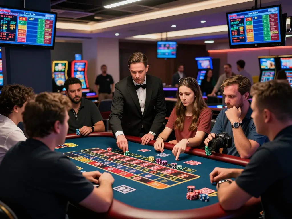 Players enjoying the excitement of live roulette at mmoo casino.
