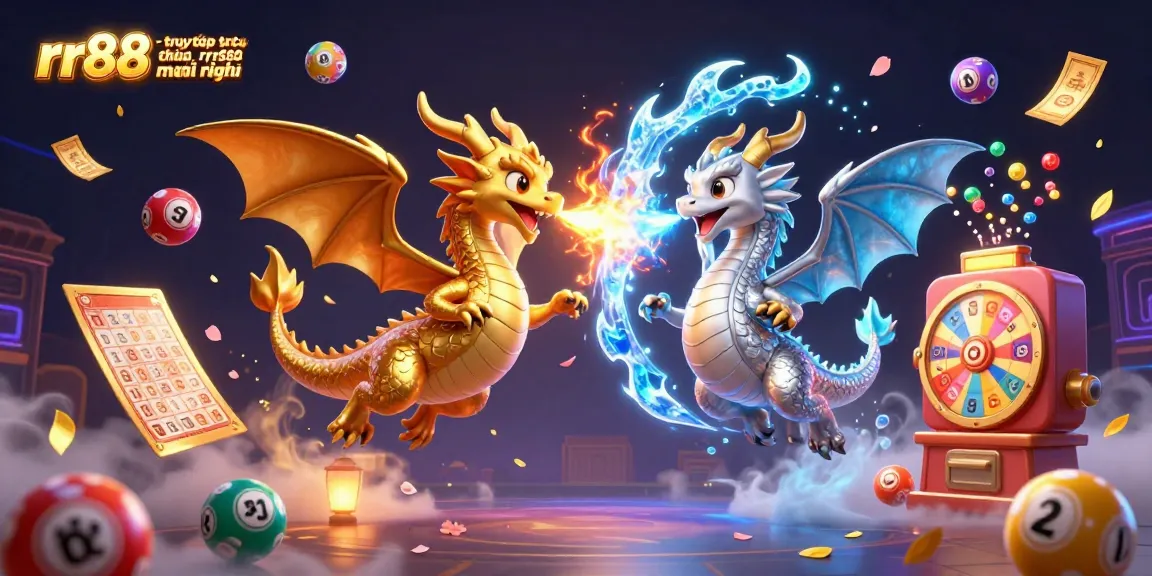 rr88 - truy cập trang chủ nhà cái rr88 mới nhất showcasing cartoon dragons surrounded by vibrant gambling elements, enhancing user engagement.