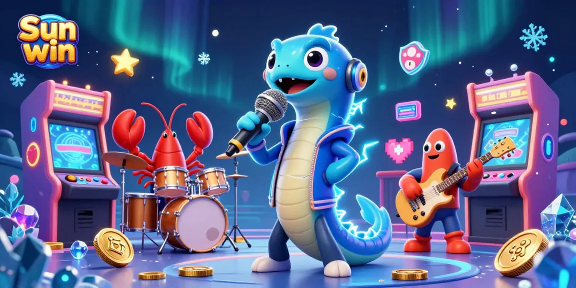 Experience thrilling games with Sun win, featuring electric eel and casino action in a vibrant underwater scene.