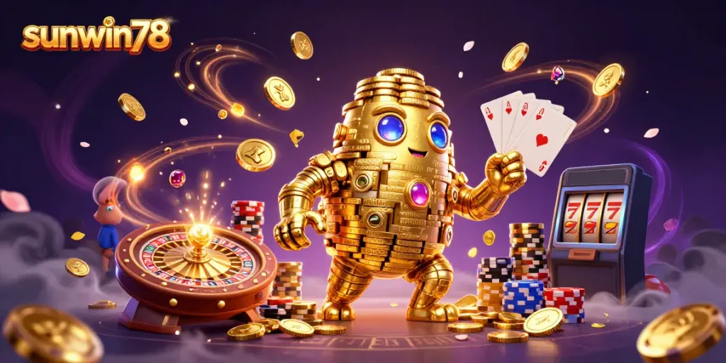 Experience thrilling slots action and vibrant gameplay with the sunwin78 platform, featuring a magical casino scene.
