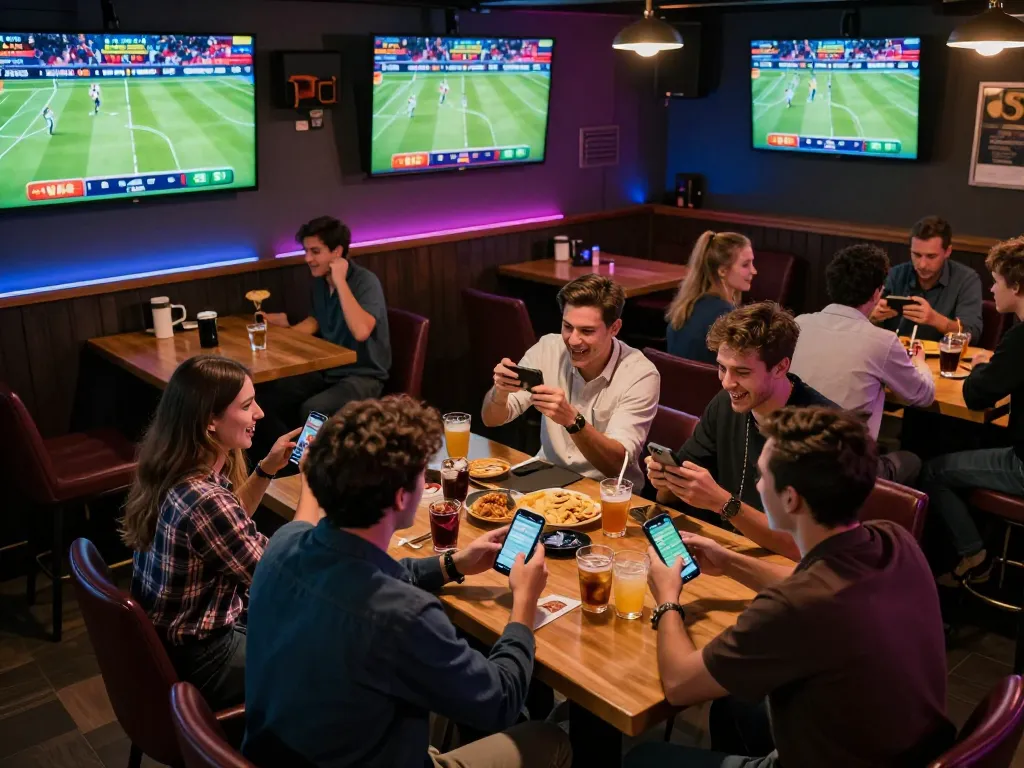 Join the excitement of live betting on au 88 with friends in a lively sports bar.