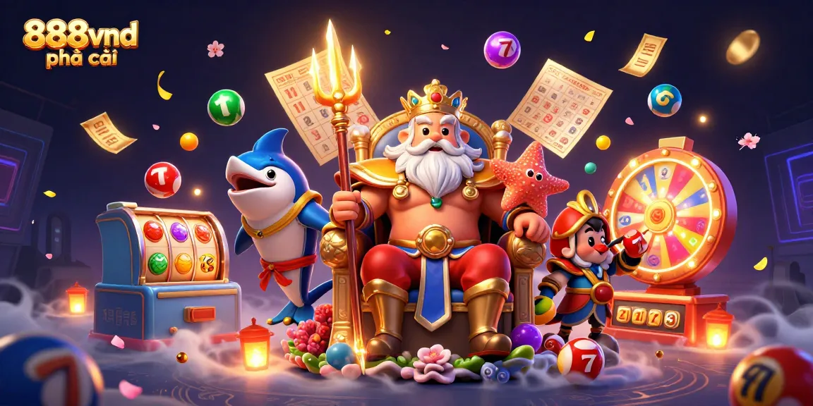 Engage in thrilling gameplay with 888vnd nhà cái featuring Neptune and vibrant lottery elements.