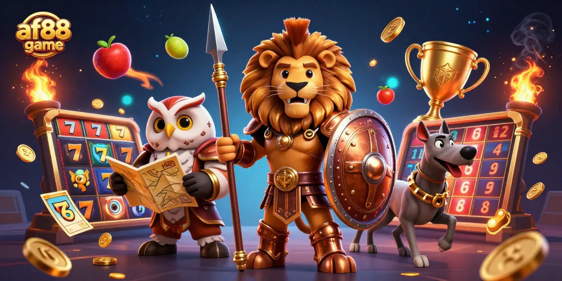 Play the exciting af88 game with thrilling slot reels and dynamic casino elements.