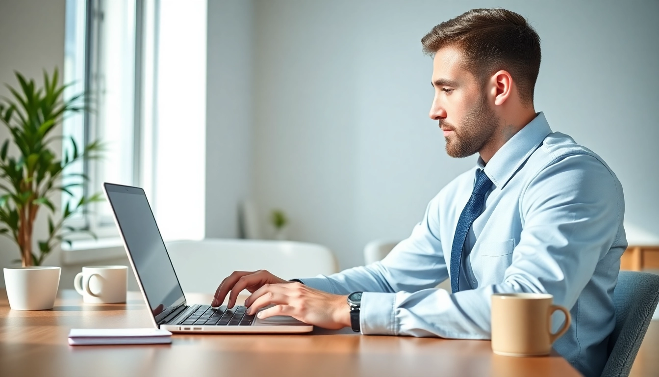 Complete the eta application uk process with ease in a modern workspace setting.