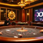 Players enjoying Baccarat at XX88's luxurious casino, filled with excitement and anticipation.